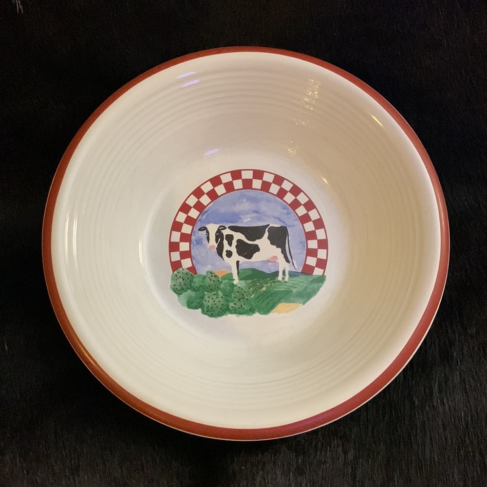 Ceramic cow bowl